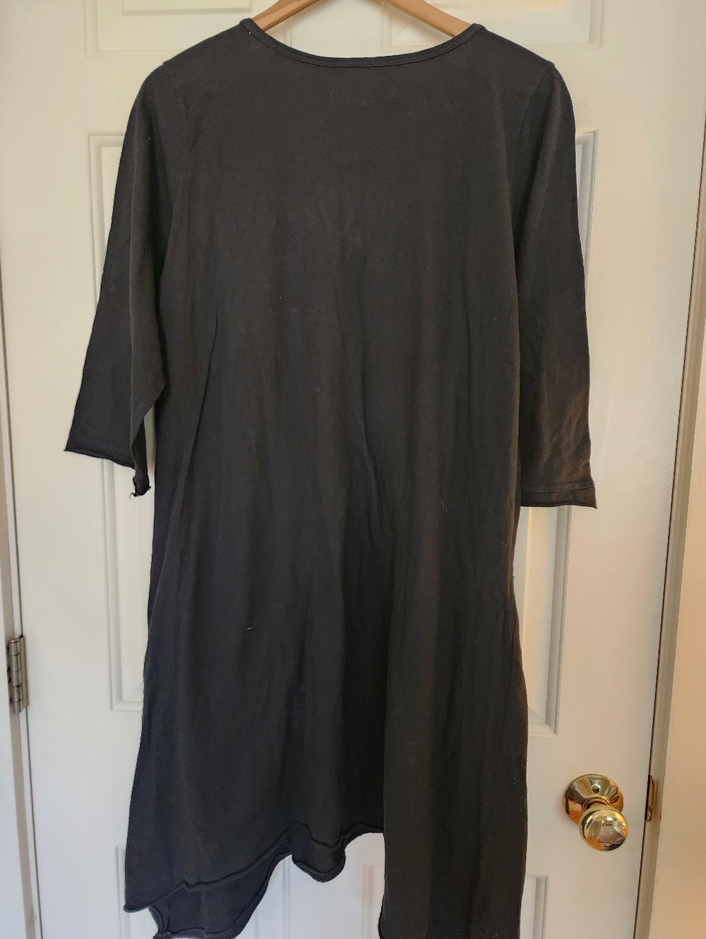 Bluefish Sunny Day Tunic Size 1 Black Floral Organic Artsy Lagenlook NWT - Picture 3 of 12